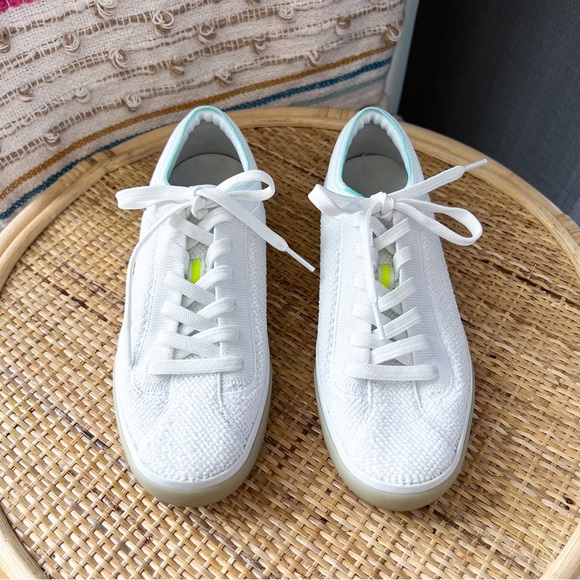 Rothy’s White Terry Lace Up Low Top Sneakers Women’s Size 6 *Retired Model* - Picture 3 of 9
